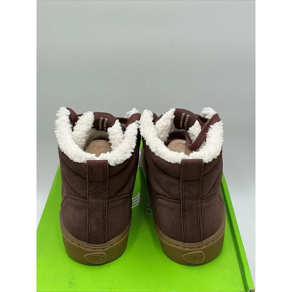 Cariuma OCA Therma High Sneakers Women's 9 Brown Shearling Lined Boots Eby4489